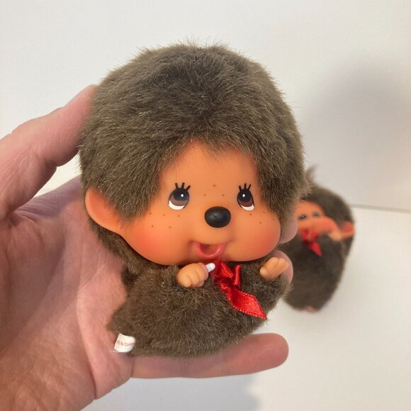 Monchhichi Keychain Water Tube Pair Sekiguchi Doll Toy Plush Japanese Monkey - Picture 14 of 14